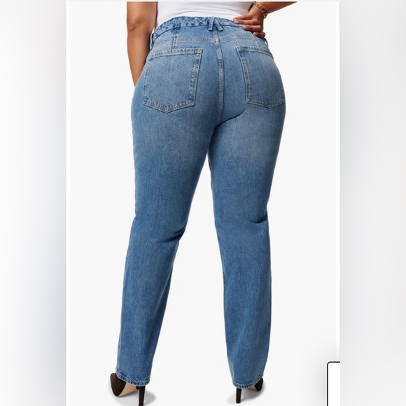 Good American Good '90s Icon Straight Leg Jeans - Picture 4 of 5